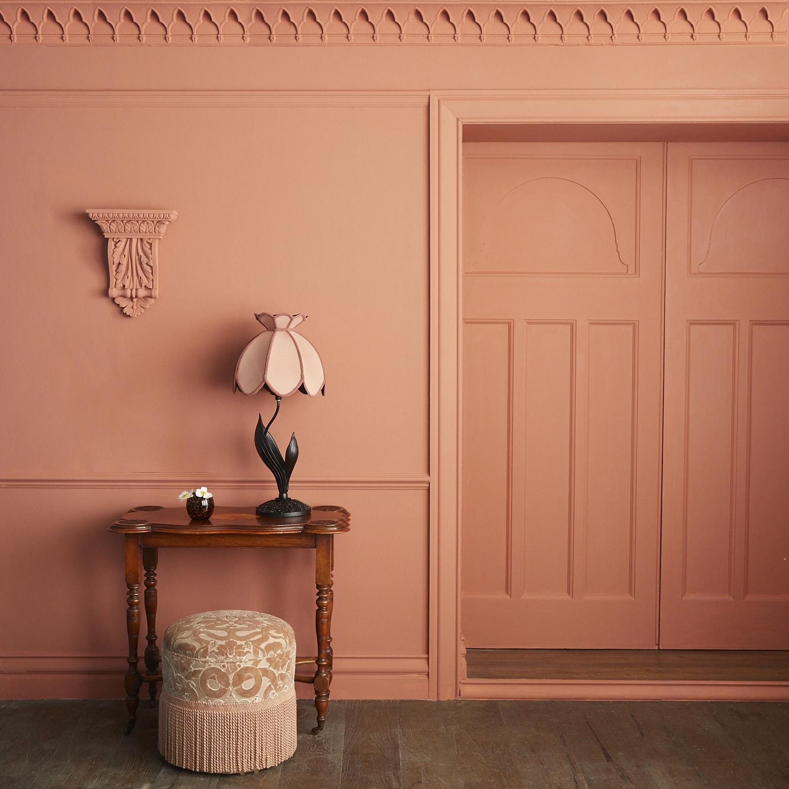 ANACONDA Cut-Velvet Bottoman  - Dusky Pink