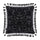 ANACONDA Large Tassel Cut-Velvet Cushion - Noir