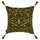 ANACONDA Large Tassel Cut-Velvet Cushion - Olive Green
