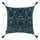 ANACONDA Large Tassel Cut-Velvet Cushion - Petrol