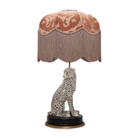 ANACONDA Tilia Dusky Pink Lampshade with Cheetah Lampstand