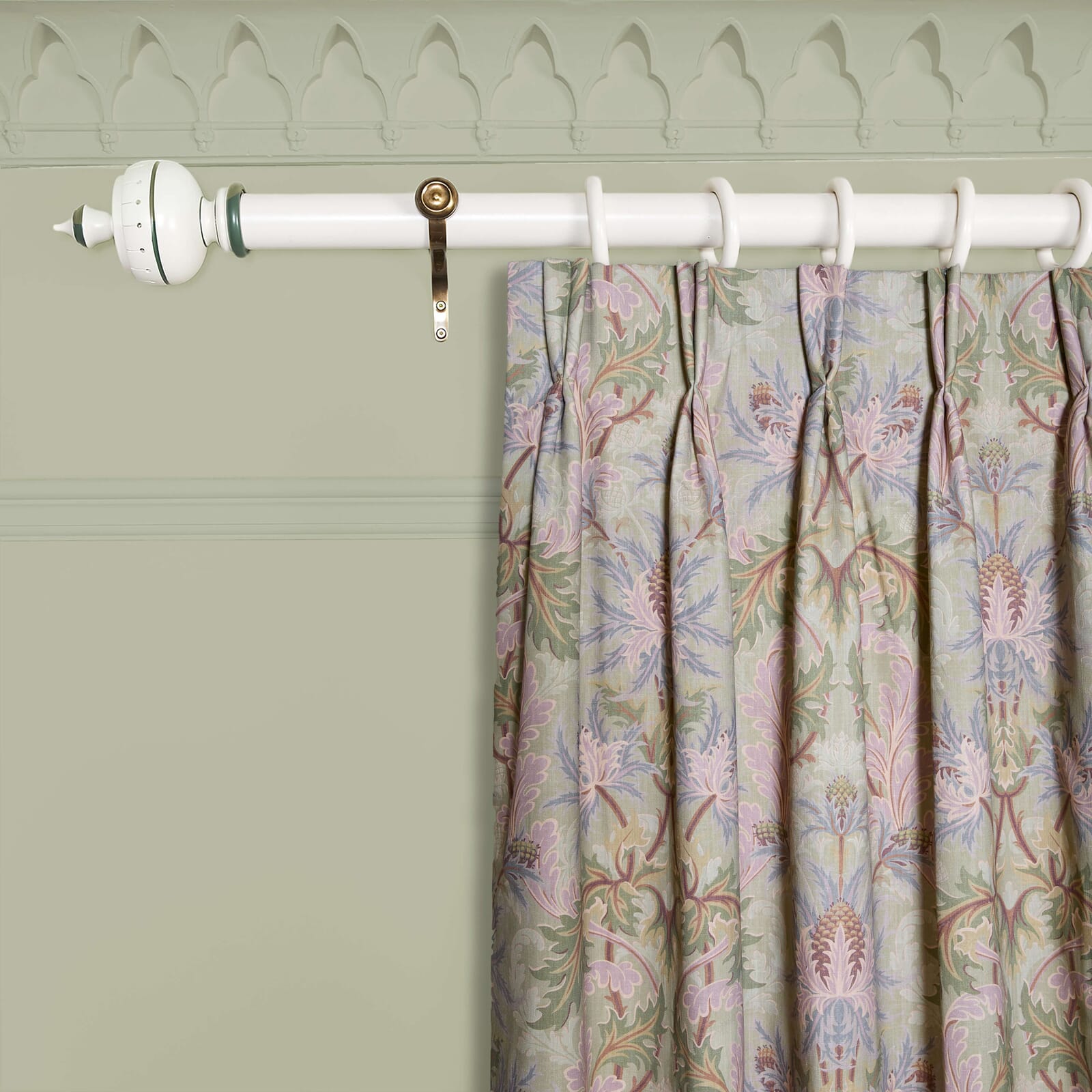 AQUIFOLIA Cotton Linen Curtain - Apple
