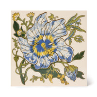 ARTEMIS HIBISCUS Printed Tiles Sample - Ecru