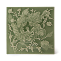 ARTEMIS HIBISCUS Relief Tiles Sample - Sage