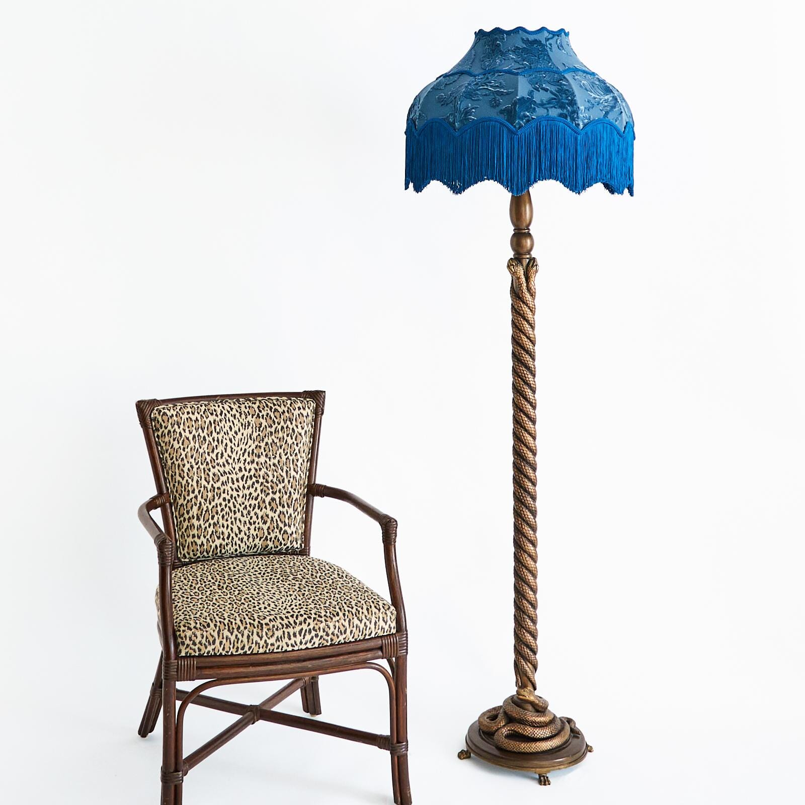 ARTEMIS Cut-Velvet Isabella - Cerulean