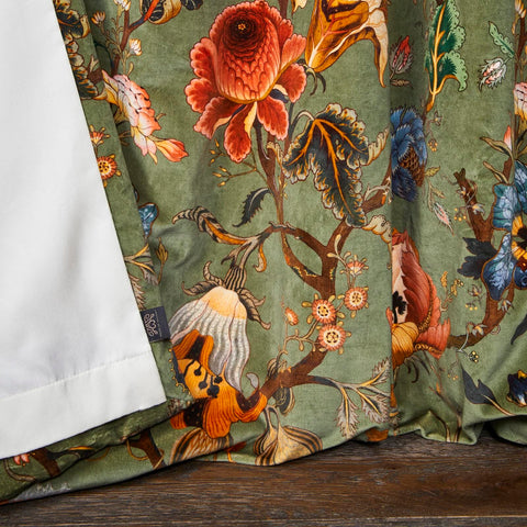 ARTEMIS Velvet Curtain - Moss Green secondary image