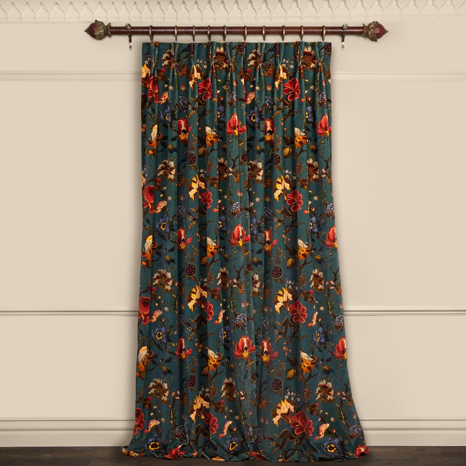 ARTEMIS Velvet Curtain - Petrol
