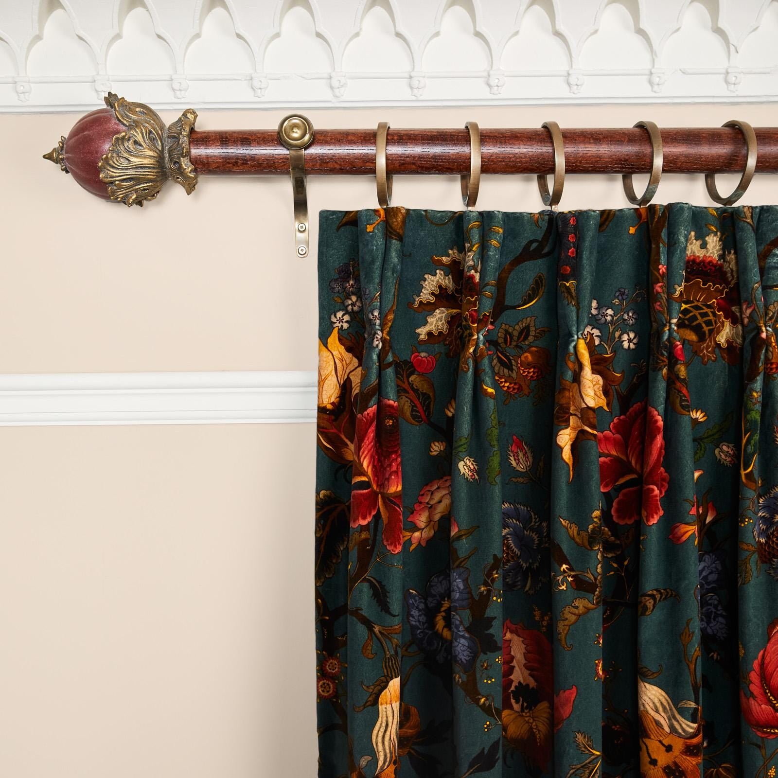ARTEMIS Velvet Curtain - Petrol
