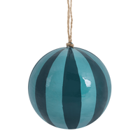 Striped Bauble - Blue