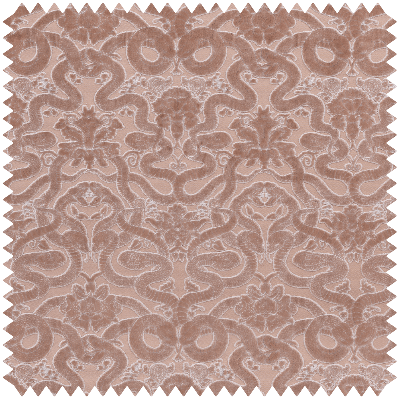 ANACONDA Cut-Velvet - Dusky Pink