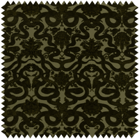 ANACONDA Cut-Velvet - Olive Green