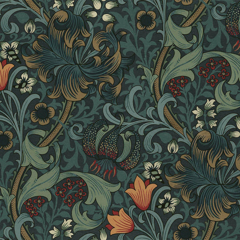GOLDEN LILY Wallpaper - Midnight Sample