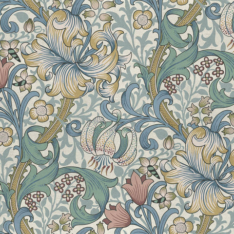 GOLDEN LILY Wallpaper - Moonstone Sample