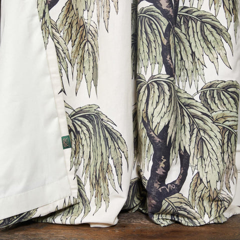 BABYLON Cotton Linen Curtain - Papyrus / Willow secondary image