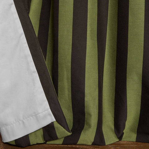 CAMELOT STRIPE Jacquard Curtain - Vedrigris and Noir secondary image