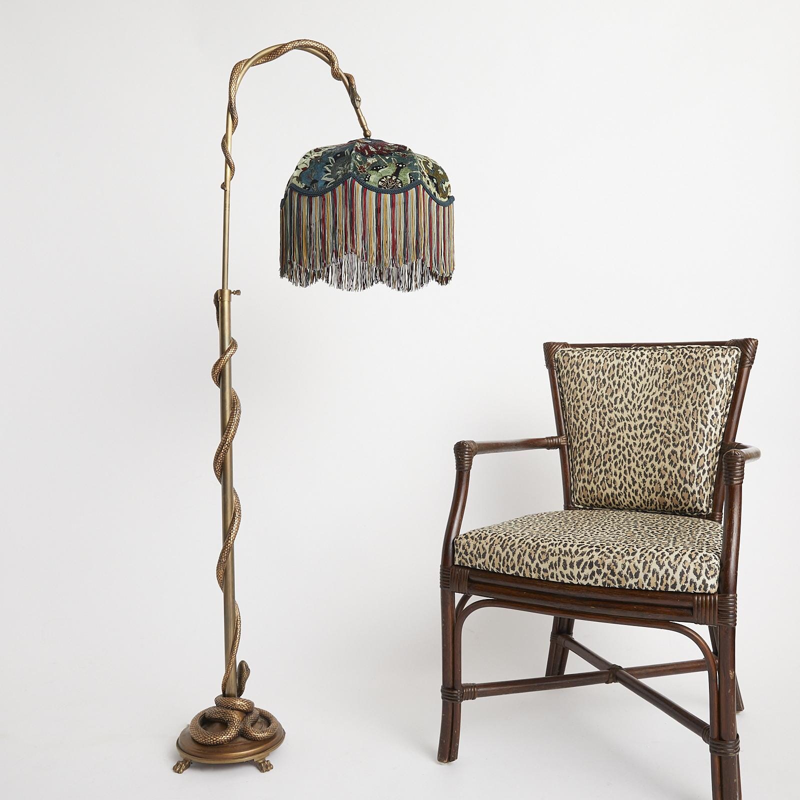 CASPAR Velvet Tilia Lampshade - Forest