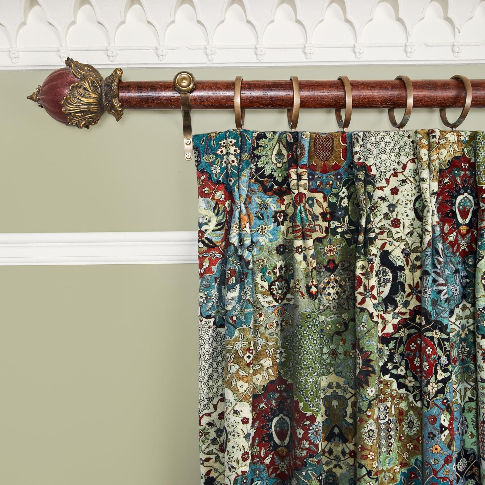 CASPAR Velvet Curtain - Forest