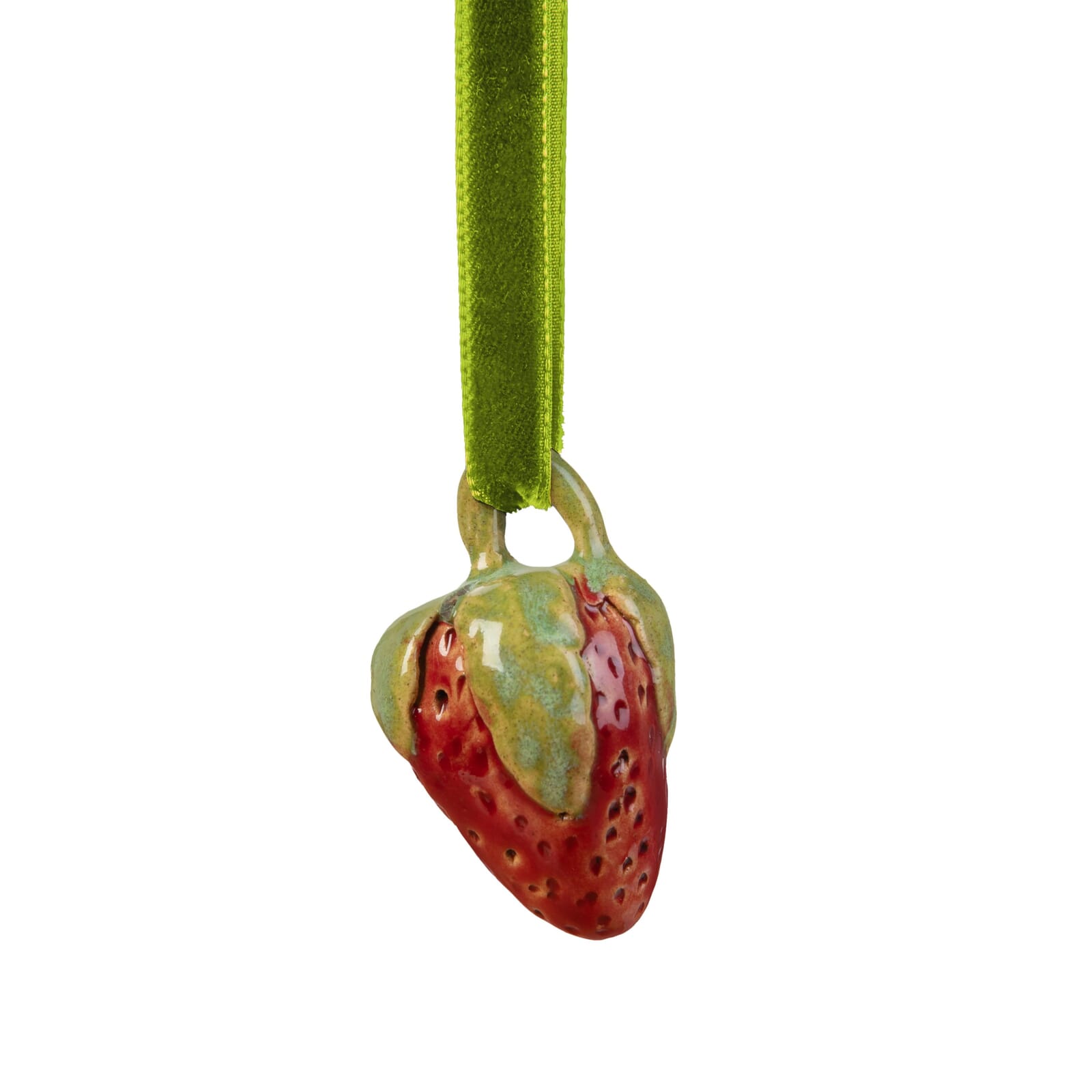 WHAT THE GLAZES Ceramic Strawberry Decoration