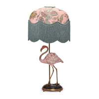 FLORA FANTASIA Tilia Bisque Pink Lampshade with Flamingo Lampstand
