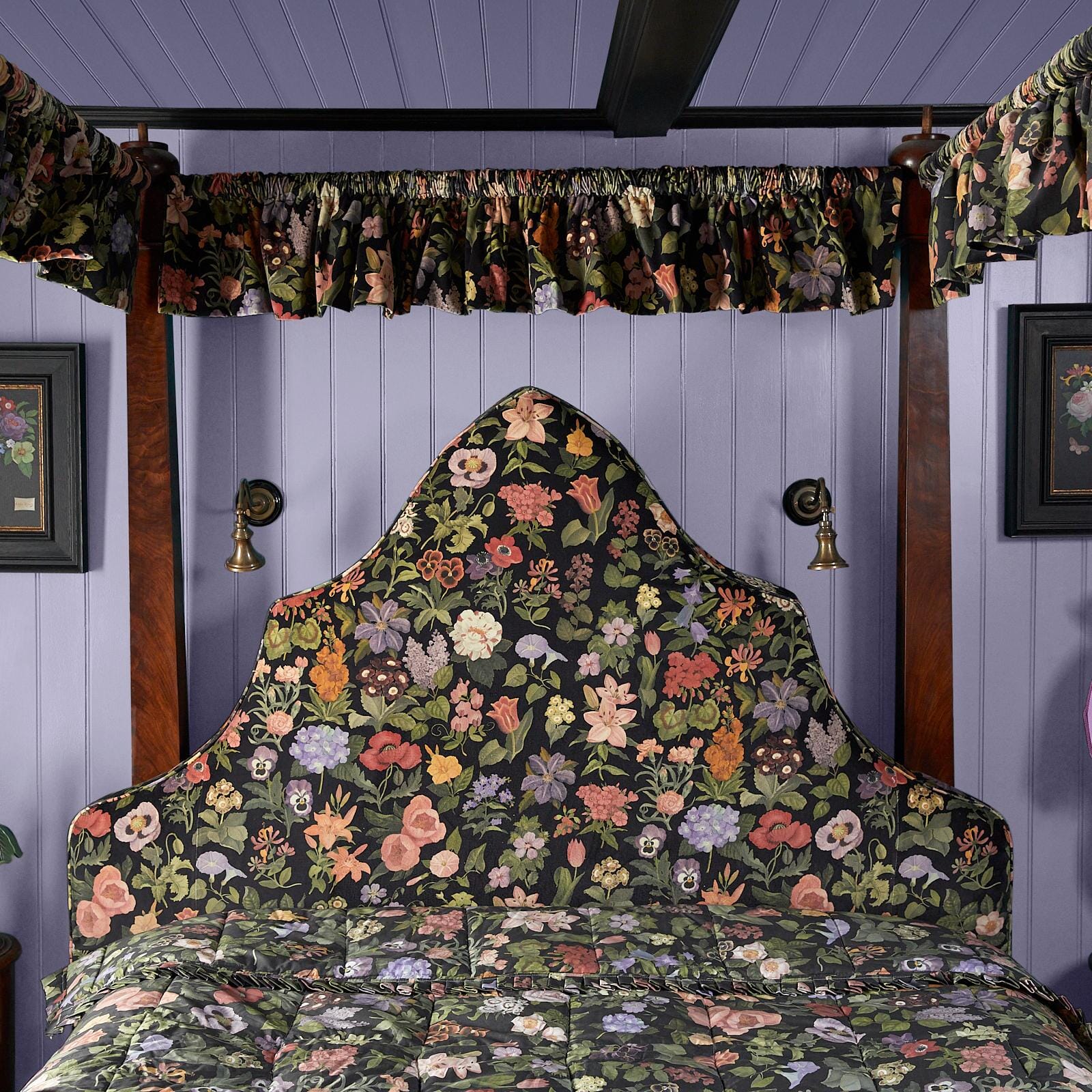 FLORALIA Gothic Arch Headboard - Noir