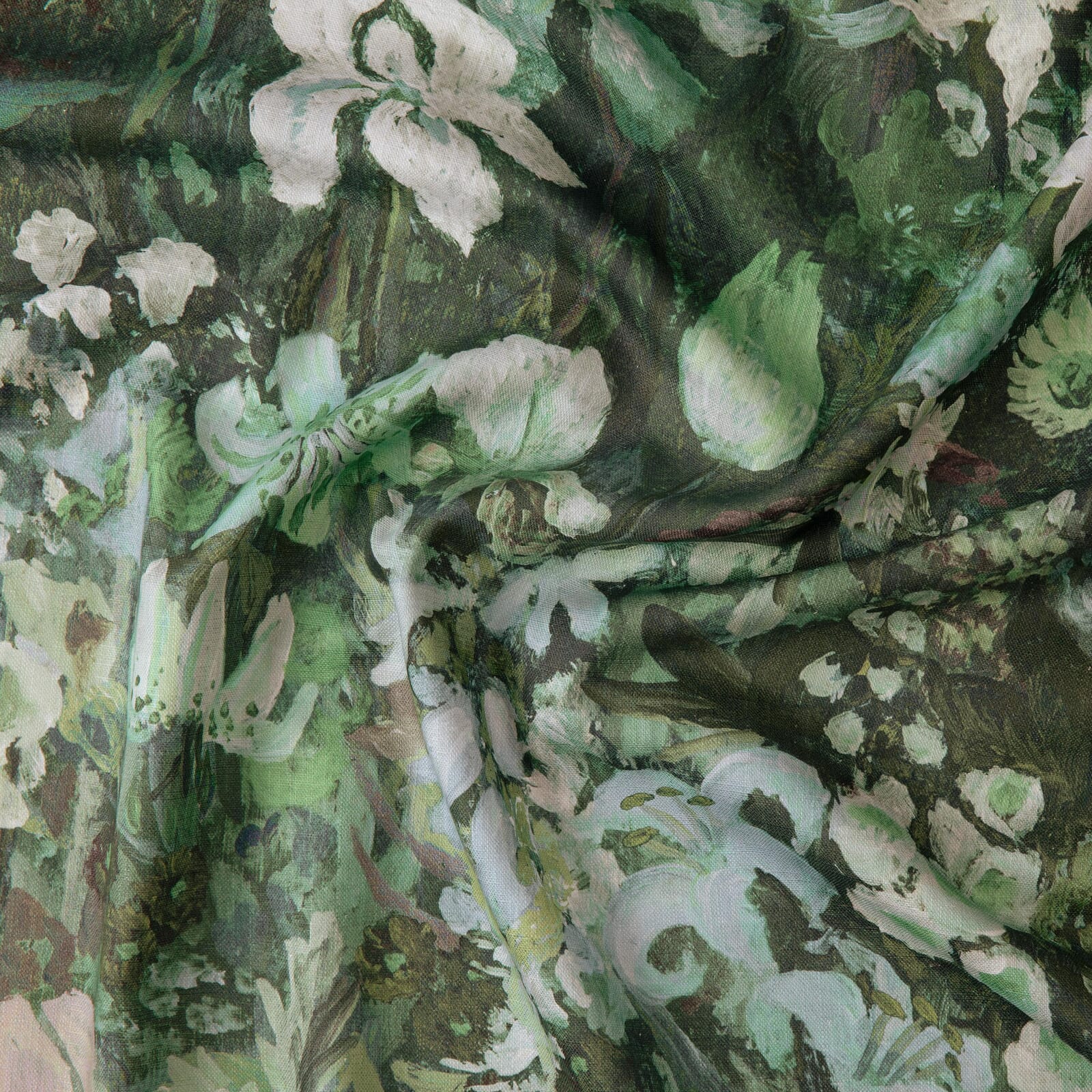 FLORIBUNDA MAGNA Cotton Linen Blind - Verde