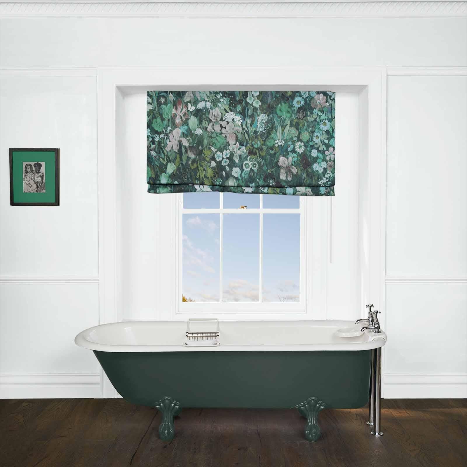 FLORIBUNDA MAGNA Cotton Linen Blind - Verde