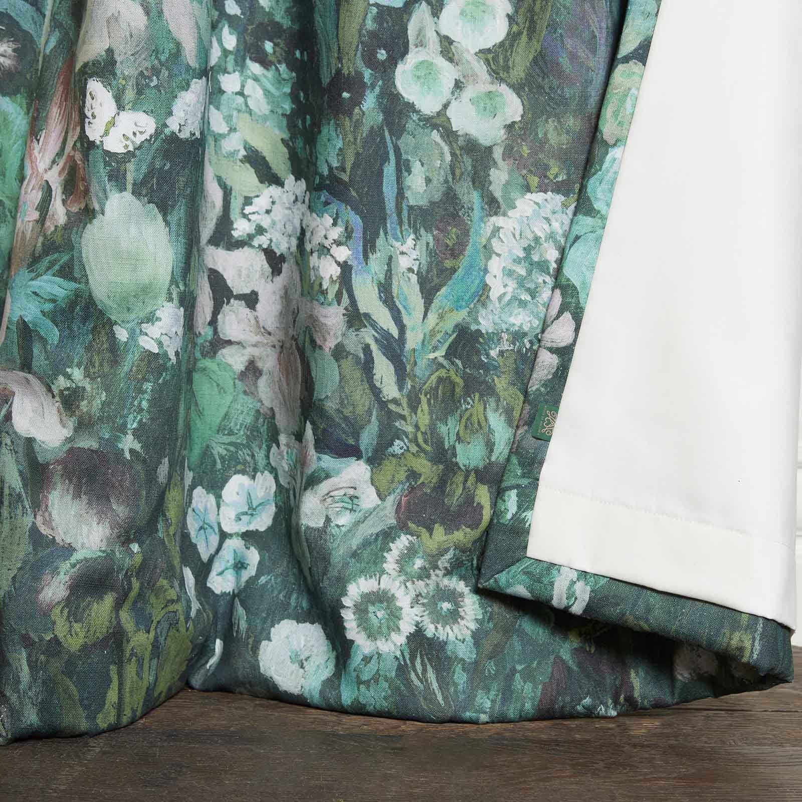 FLORIBUNDA MAGNA Cotton Linen Curtain - Verde
