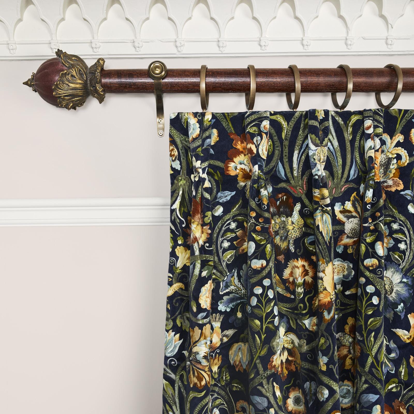 GAIA Velvet Curtain - Midnight