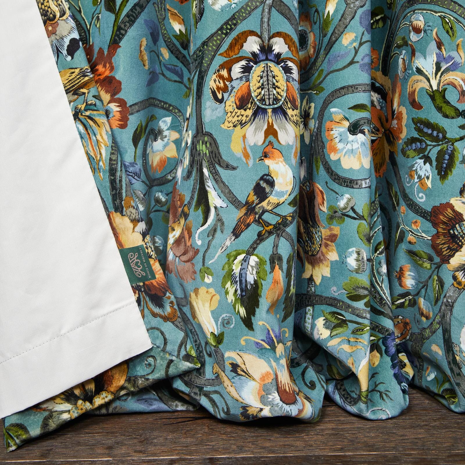 GAIA Velvet Curtain - Prussian Blue