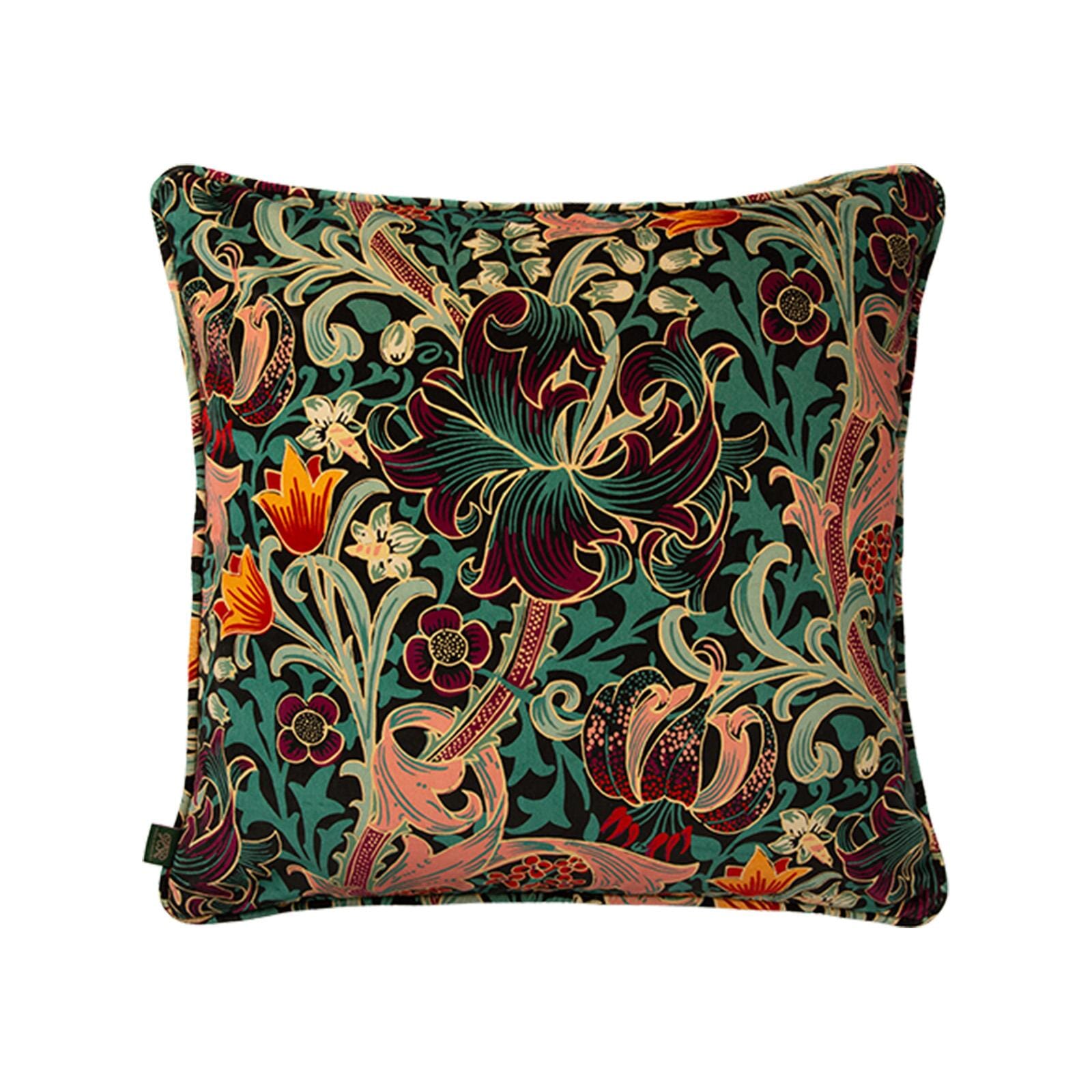 GOLDEN LILY Large Velvet Cushion - Apatite