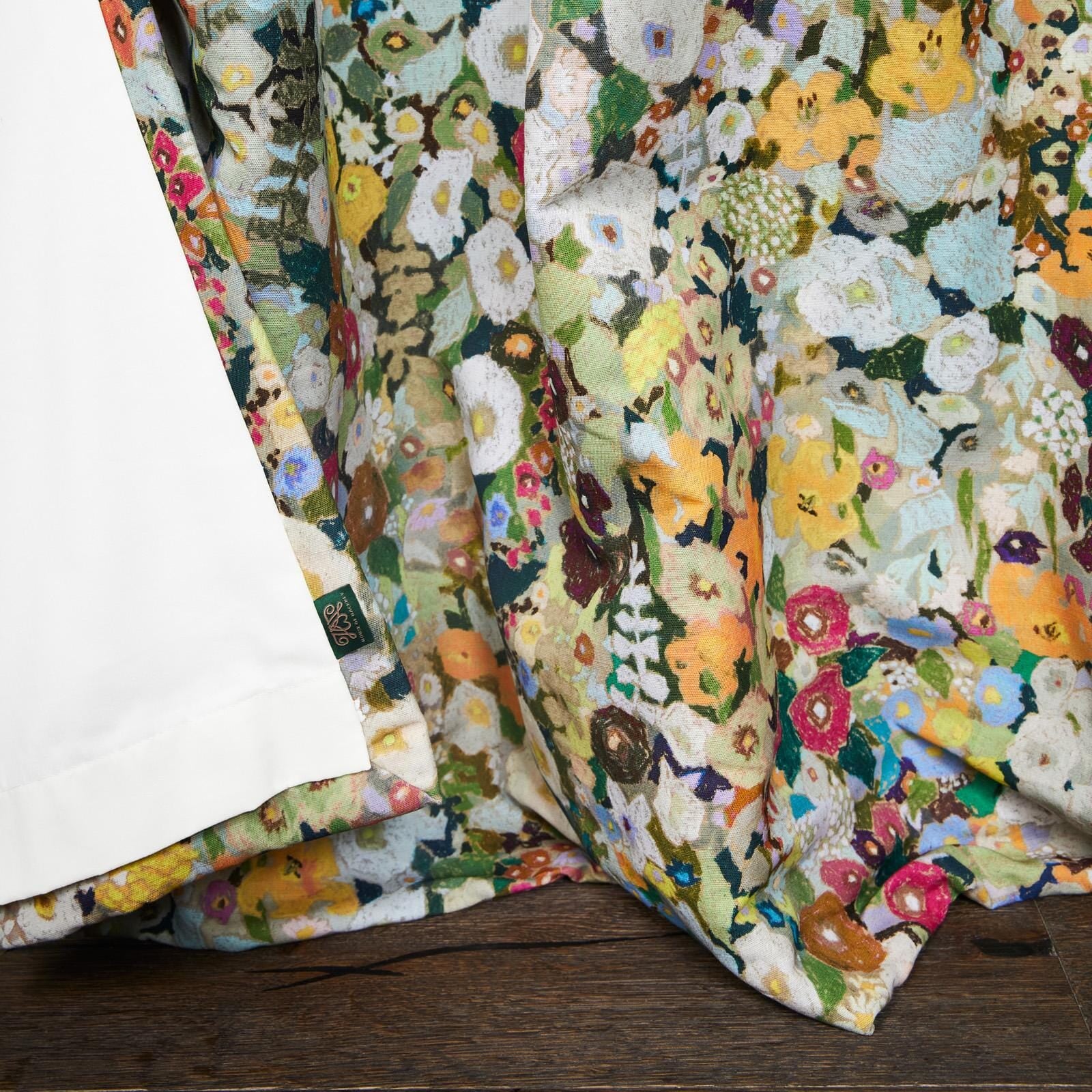 HOLLYHOCKS Cotton Linen Curtain - Summer