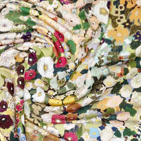 HOLLYHOCKS Cotton Linen Blind - Summer secondary image