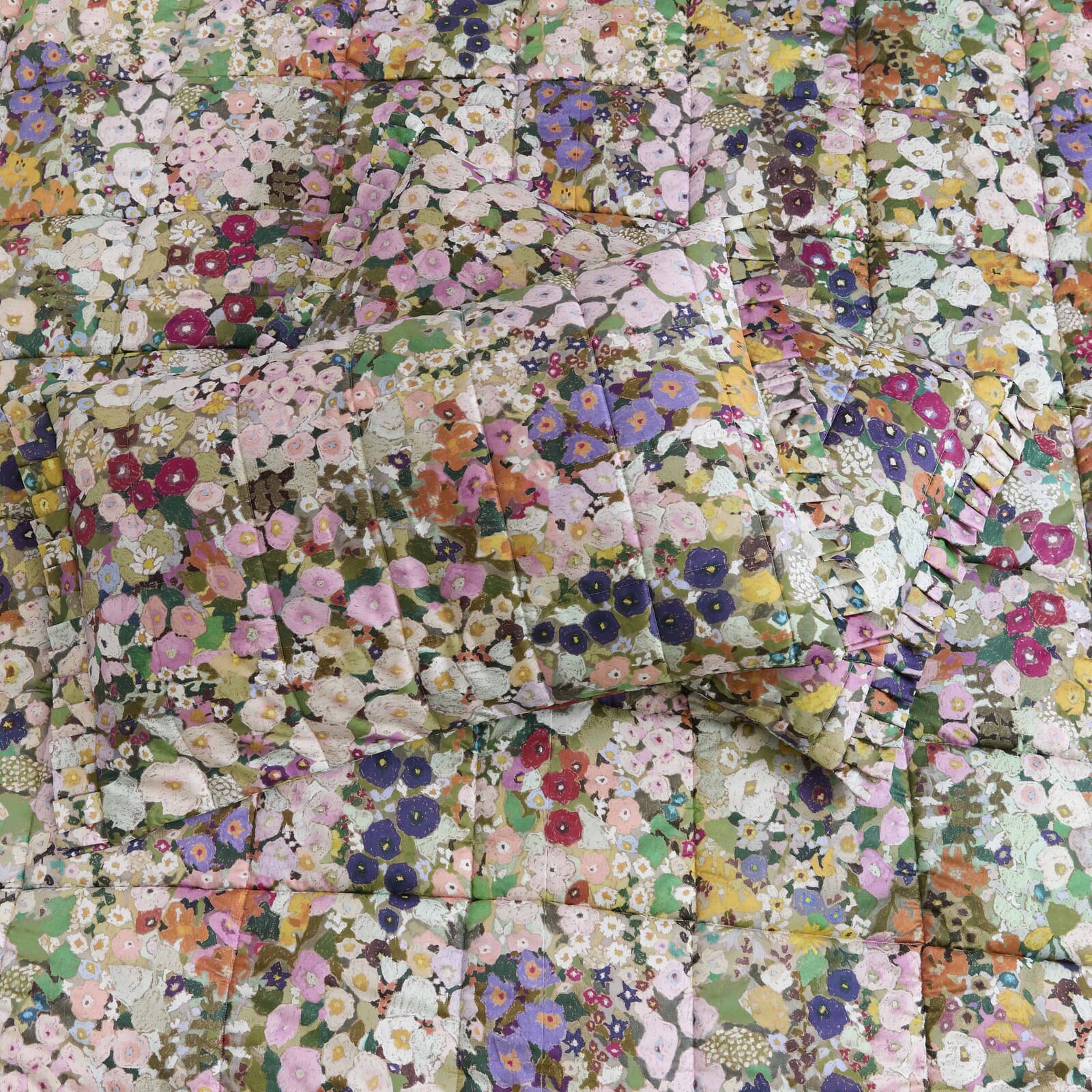 HOLLYHOCKS Cotton Sateen Pillowcases - Spring (Set of 2)