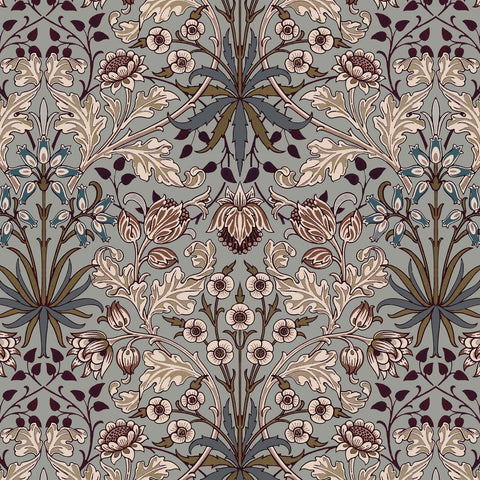 HYACINTH Wallpaper - Dove Grey Sample