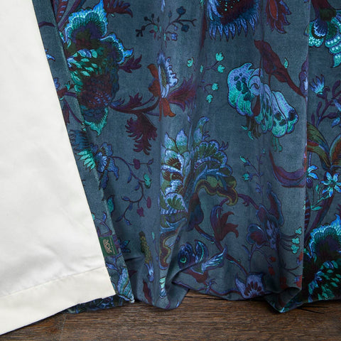 MAJORELLE Velvet Curtain - Petrol secondary image