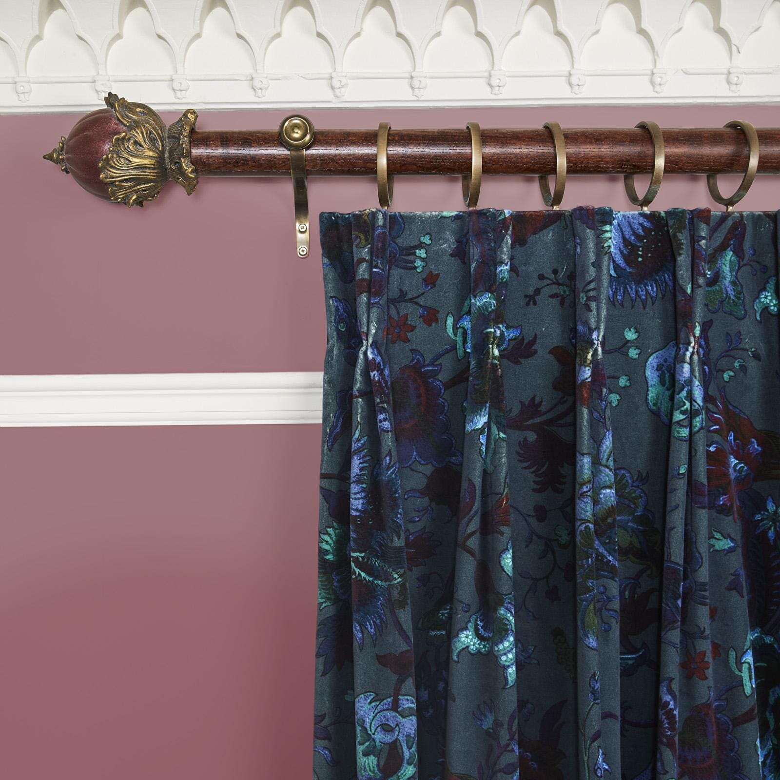 MAJORELLE Velvet Curtain - Petrol