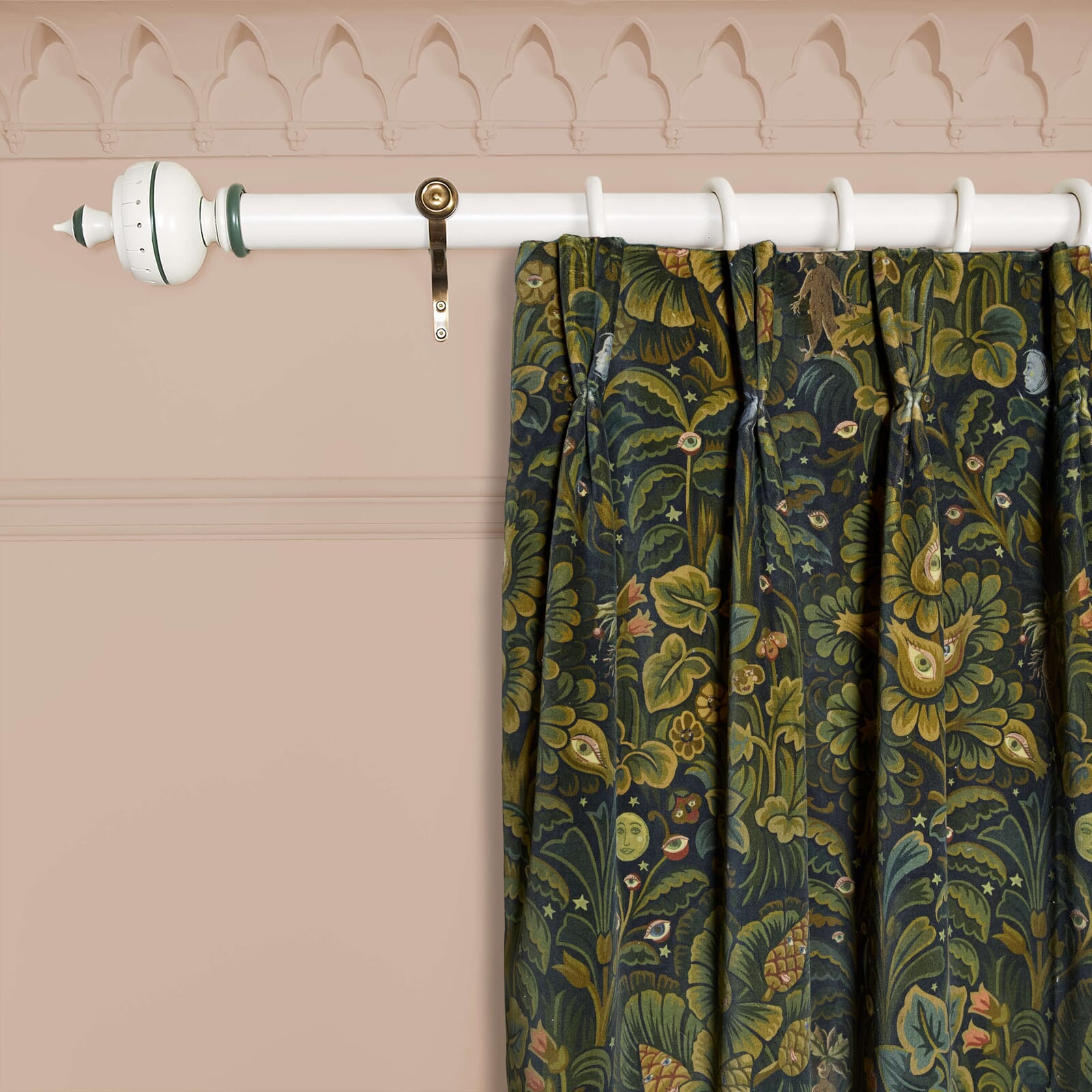 MOON GARDEN Velvet Curtain - Midnight