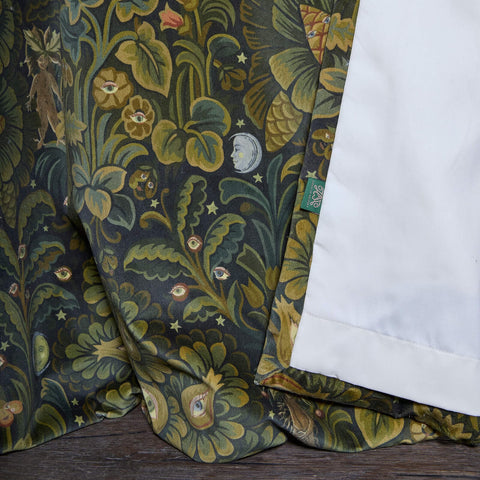 MOON GARDEN Velvet Curtain - Midnight secondary image
