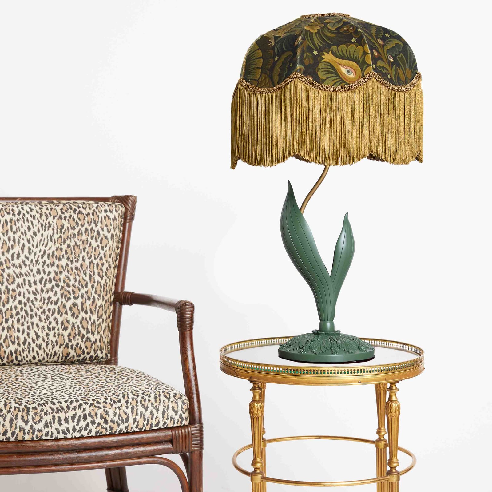 MOON GARDEN Velvet Tilia Lampshade - Midnight