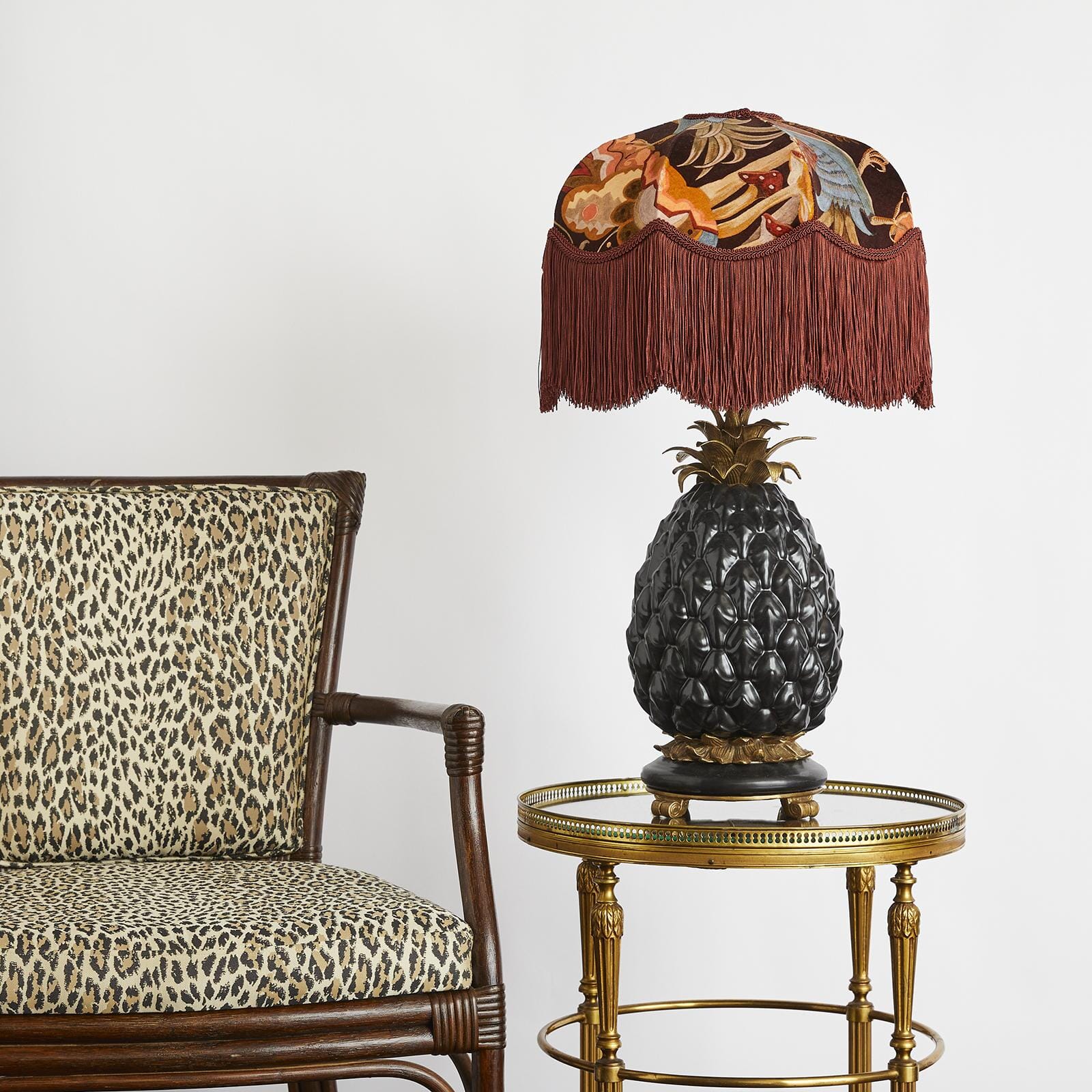 PHANTASIA Velvet Tilia Lampshade - Selenite Orange