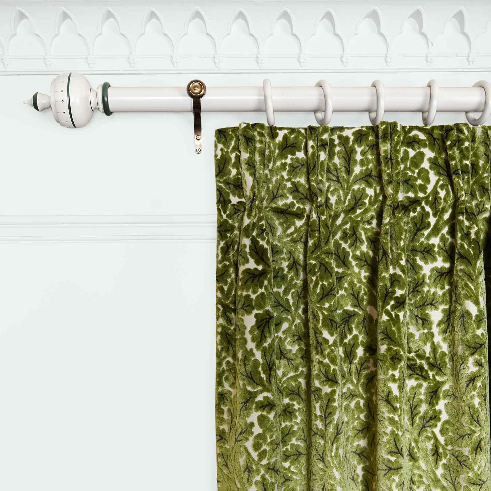 QUERCUS Velvet Jacquard Curtain - Evergreen