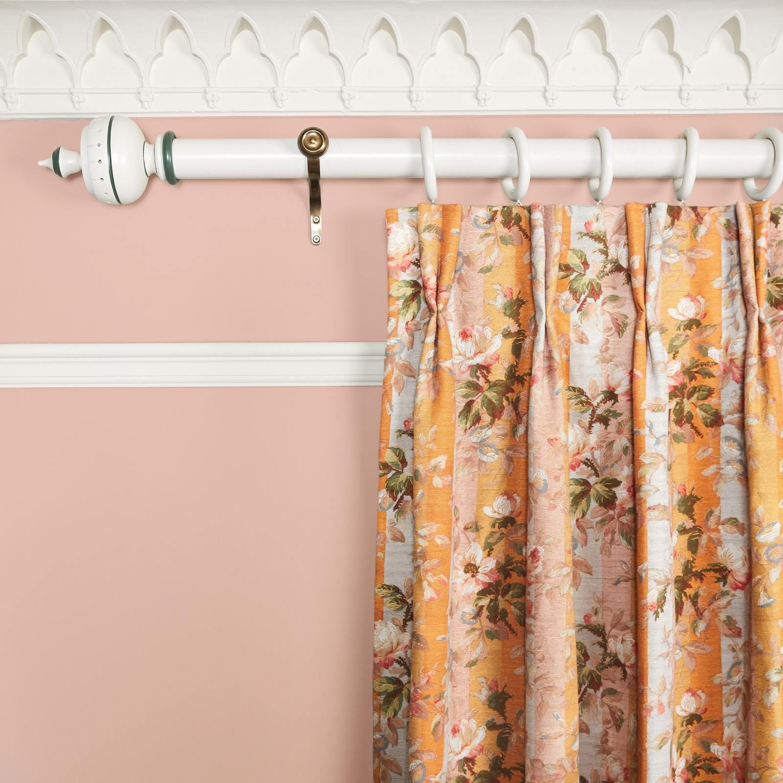 RAINBOW ROSE Cotton Linen Curtain - Dusk Stripe