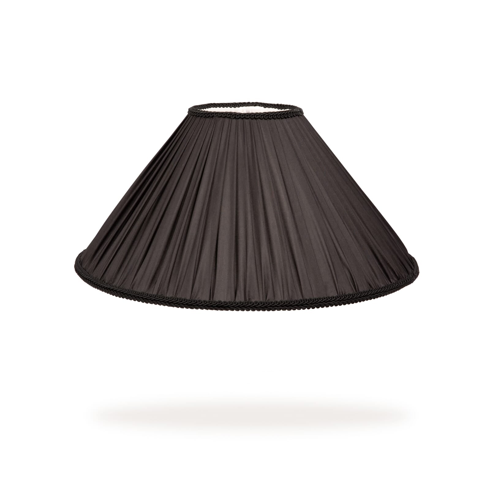 ROMILY Silk Pleated Lampshade - Noir