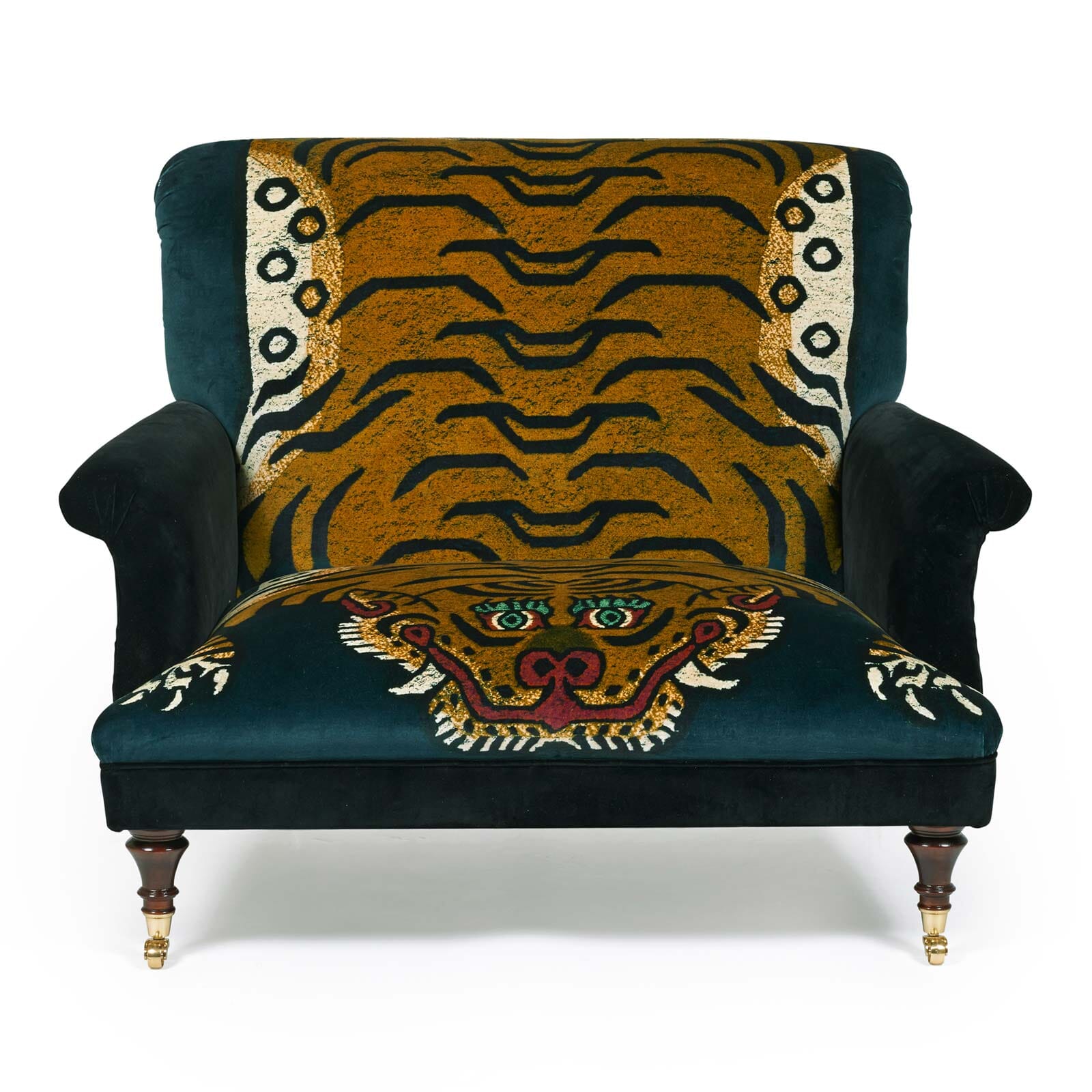 SABER Velvet Bloomsbury Loveseat - Midnight
