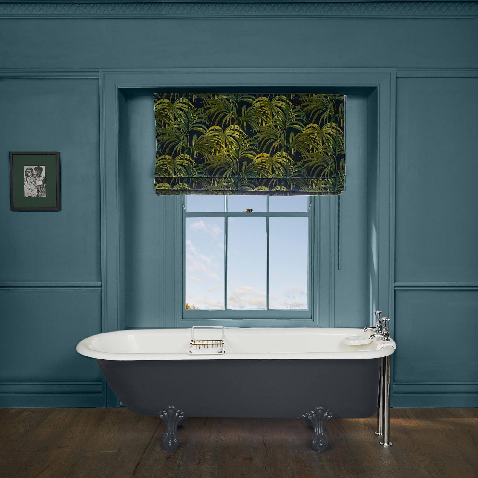 PALMERAL Velvet Blind - Midnight & Green