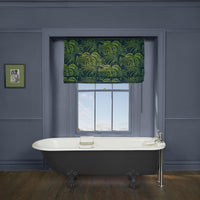 PALMERAL Cotton Linen Blind - Midnight & Green