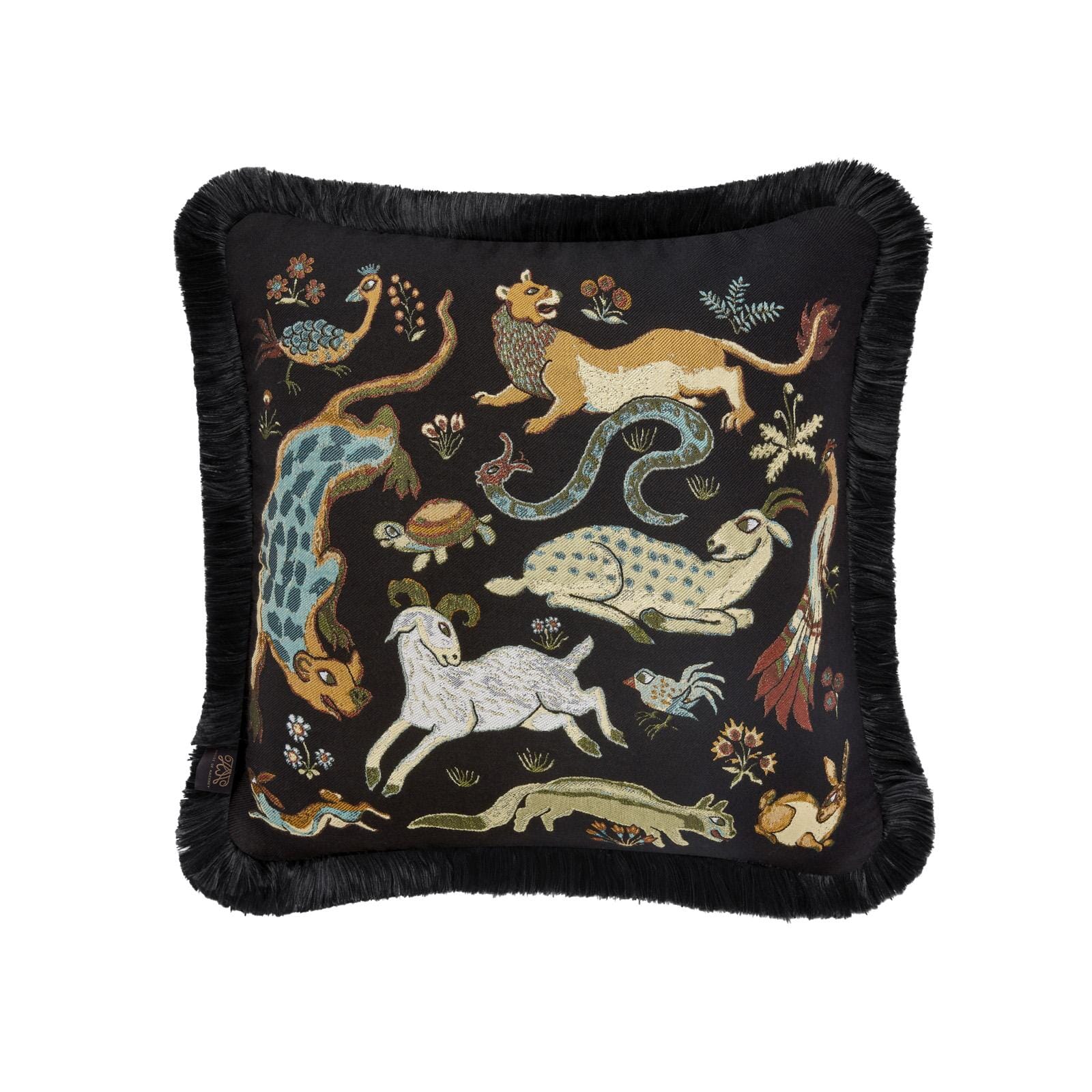 TREMATONIA Medium Jacquard Cushion - Ebony