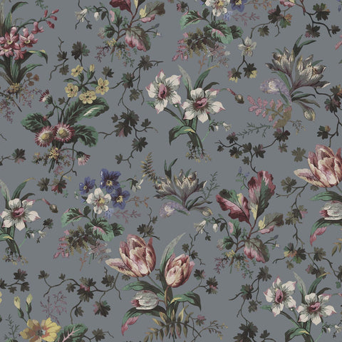 TULIPA Wallpaper - Pewter Sample