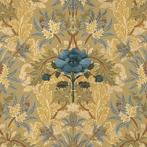 THE BLUE ROSE WEEPING Wallpaper - Aurelian Sample