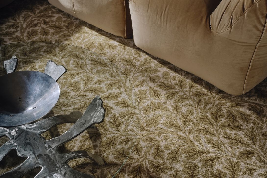 a table on a carpet